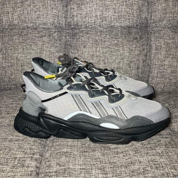 Adidas Ozweego Triple Grey Sneakers Men’s 9 Neon Solar Yellow Accent Chunky Dad main image 6